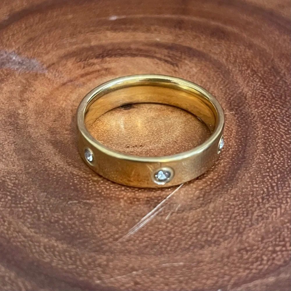 Unisex Love Ring Designer Inspired Band 18K Gold Filled